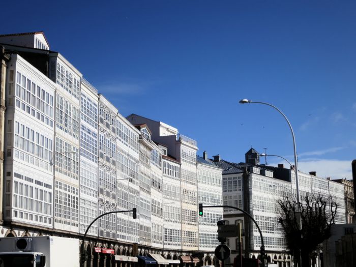 ガラスの街と呼ばれるコルーニャ